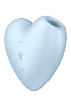Вакуумний стимулятор-серце з вібрацією Satisfyer Cutie Heart Blue SO6287 фото