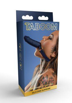 Кляп у вигляді пеніса Taboom Silicone Supreme, синій TB17360 фото