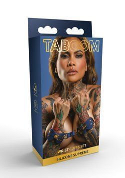 Комплект силиконовых наручников на запястье Taboom Silicone Supreme, синий TB17352 фото