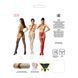 Сітчасті панчохи-стокінги Passion S016 One Size, Red, імітація ажурного пояса з гартерами PSS016R фото 5