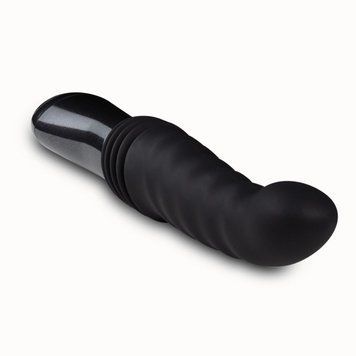 Пульсатор Blush Temptasia &ndash; Lazarus Thrusting Dildo &ndash; Black, ребристий стовбур, 3 швидкості SO8836 фото