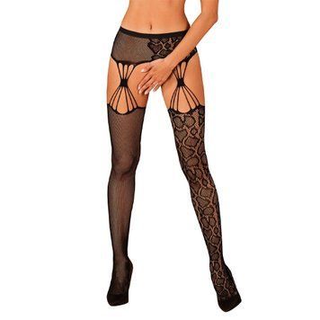 Эротические колготки-бодистокинг Obsessive Garter stockings S821 S/M/L SO8162 фото