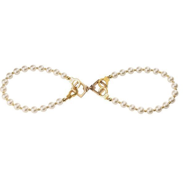 Перлинні наручники та поножі LOCKINK Pearl Handcuffs & Anklecuffs SX0909 фото