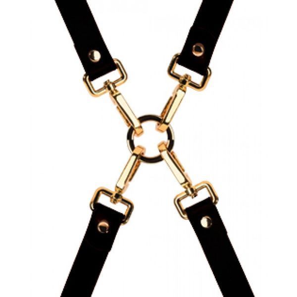 Хрестовина італійська шкіра Bondage Boutique leather Hogtie UPKO U22270 фото