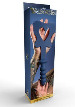 Силиконовая шлепалка с держателем в виде анальной пробки Taboom Silicone Supreme, синий TB17357 фото