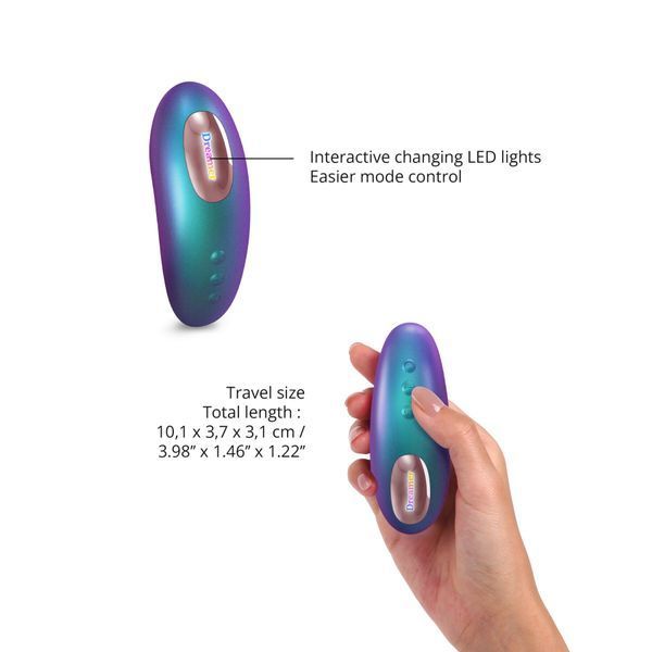 Вакуумний кліторальний стимулятор Love To Love DREAMER &ndash; IRIDESCENT TURQUOISE, пестощі язичком,пульт SX1106 фото
