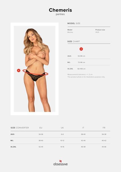 Трусики Obsessive Chemeris panties M/L SO9762 фото