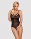 Мереживне боді з доступом Obsessive 818-TED-1 teddy S/M, чорне SO7169 фото 1
