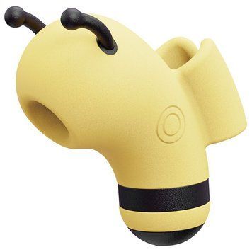 Вакуумний стимулятор із мікрострумами KISSTOY Beebe Yellow, на палець SO6550 фото