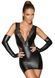 Платье с мокрым эффектом Noir Handmade F212 Powerwetlook and lace minidress, M SX0076 фото 1