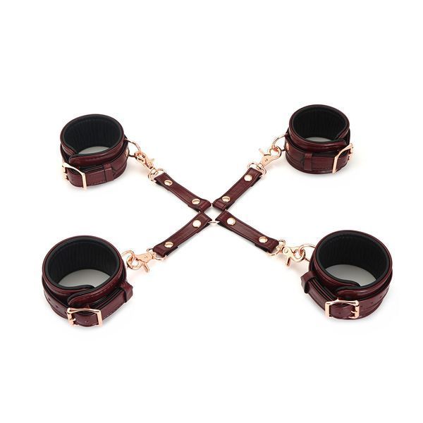 Шкіряна хрестовина Liebe Seele Wine Red Hogtie SO9459 фото