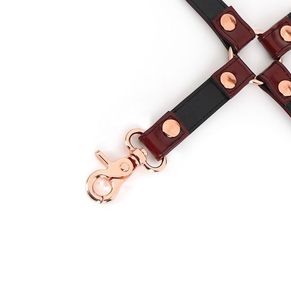 Шкіряна хрестовина Liebe Seele Wine Red Hogtie SO9459 фото