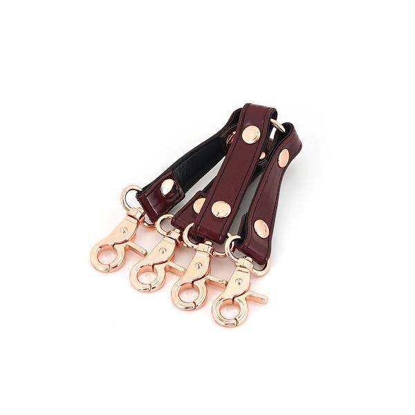 Шкіряна хрестовина Liebe Seele Wine Red Hogtie SO9459 фото