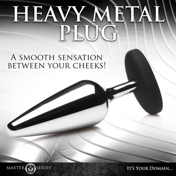 Анальна пробка Master Series Butt Slut Metal & Silicone Butt Plug - Silver SX2225 фото