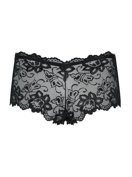 Трусики-шортики Obsessive Idillia shorties, L/XL, черные, кружевные, с низкой посадкой SX1200 фото