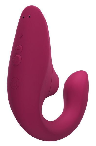 Вагінально-кліторальний стимулятор Womanizer Blend Vibrant Pink, вібрація + вакуум, 2 мотори SX2143 фото