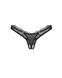 Трусики-стринги с кружевом Obsessive Arrowel Black crotchless thong 2XL/3XL SX2584 фото 3