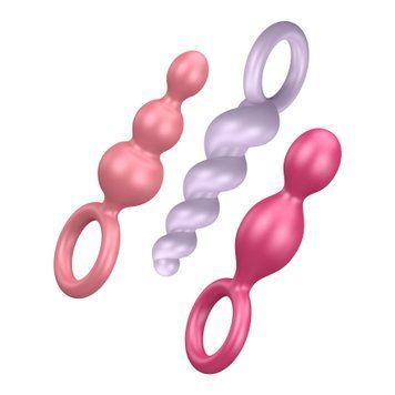 Набор анальных игрушек Satisfyer Plugs colored (set of 3) - Booty Call, макс. диаметр 3 см SO2324 фото