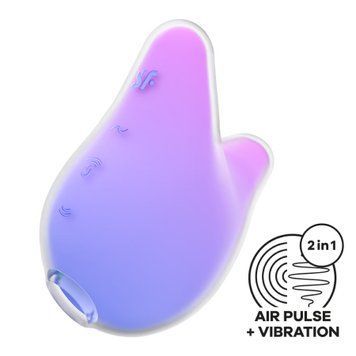 Вакуумний кліторальний стимулятор з вібрацією Satisfyer Mermaid Vibes Violet/Pink, 2 мотори SX1219 фото