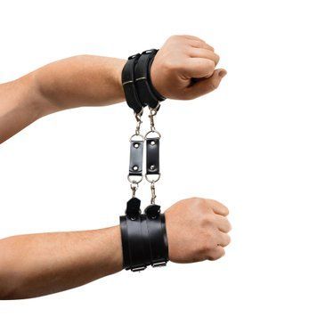 Наручники чоловічі Art of Sex - Handcuffs Dragons man з екошкіри, колір чорний SO9975 фото