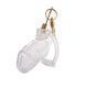 Клітка для пеніса LOCKINK SEVANDA Plastic Penis Chastity Cage, прозора, 3 кільця різних розмірів SX0871 фото 3