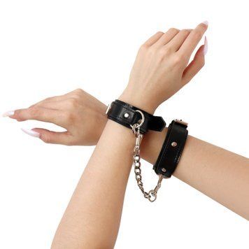 Наручники із екошкіри Art of Sex - Handcuffs Emoji, колір чорний SO9976 фото