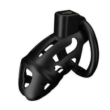 Клітка для пеніса LOCKINK SEVANDA Naja-Cobra Chastity Cage, чорна, 3 кільця різних розмірів SX0872 фото