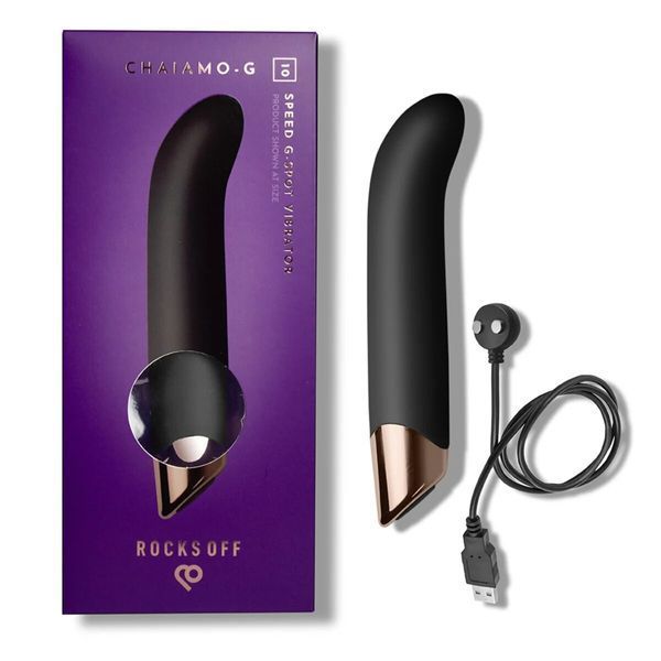 Вібратор для точки G Rocks Off Chaiamo G Black, 10 режимів SX1201 фото