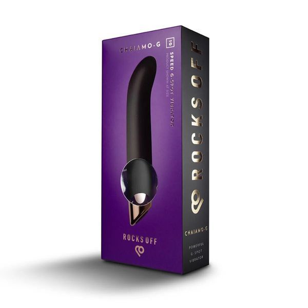 Вібратор для точки G Rocks Off Chaiamo G Black, 10 режимів SX1201 фото