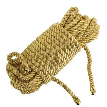 Мотузка для шибарі LOCKINK SEVANDA Shibari Pratice Rope, золотиста, 8 м, нейлон+бавовна SX0881 фото