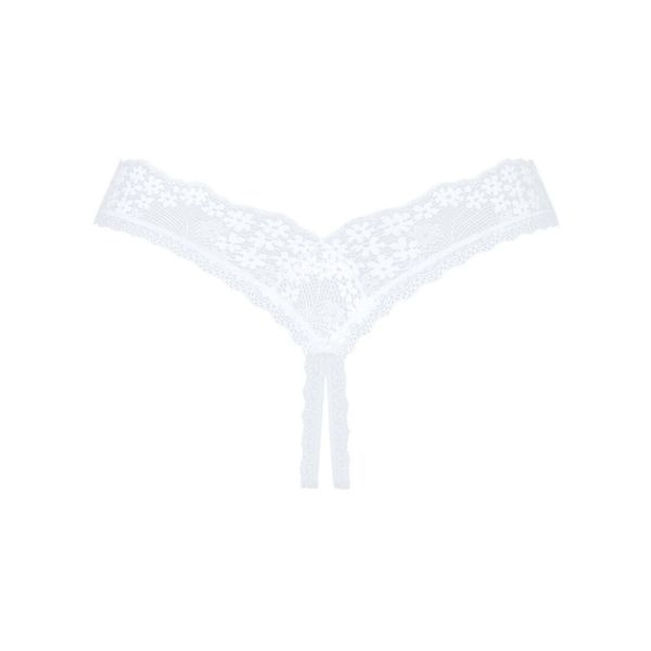 Мереживні танга Obsessive Heavenlly crotchless thong XS/S, з доступом SO8188 фото
