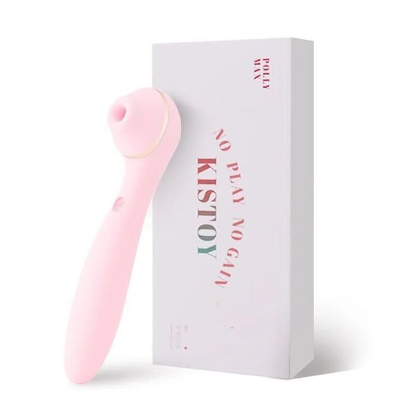 Вакуумний стимулятор з вібратором KISSTOY Polly Max Pink SO9558 фото