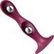 Дилдо Satisfyer Double Ball-R Red, унісекс, рухомі кульки всередині, на присосці SO8774 фото 3