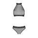Білизна з відкритим доступом Passion MOONLIGHT SET L/XL black топ, стрінги SO8451 фото 3
