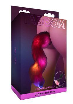 Анальна пробка з хвостом та підсвічуванням Taboom Unicorn Tail & Buttplug LED TB17209 фото