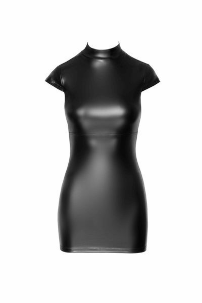 Платье Noir Handmade F309 Fantasy, XL, black, мини, под латекс, короткий рукав, шнуровка сзади SX0294 фото