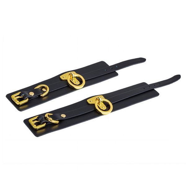 Наручники UPKO Handcuffs итальянская кожа черные U60158 фото