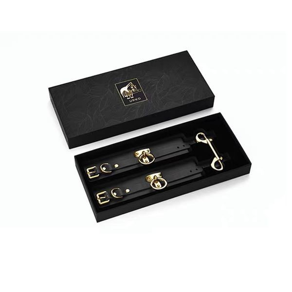 Наручники UPKO Handcuffs итальянская кожа черные U60158 фото