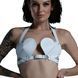Ліф Серце з натуральної шкіри Feral Feelings - Hearts Bra White SO9415 фото 1