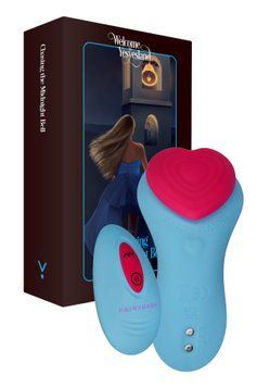 Вибратор в трусики FairyGasm HeartGem blue, на магните, пульт ДУ SX0628 фото