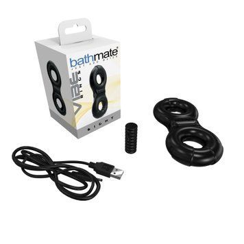 Эрекционное виброкольцо Bathmate Vibe Ring Eight, двойное, для члена и мошонки SO2441 фото