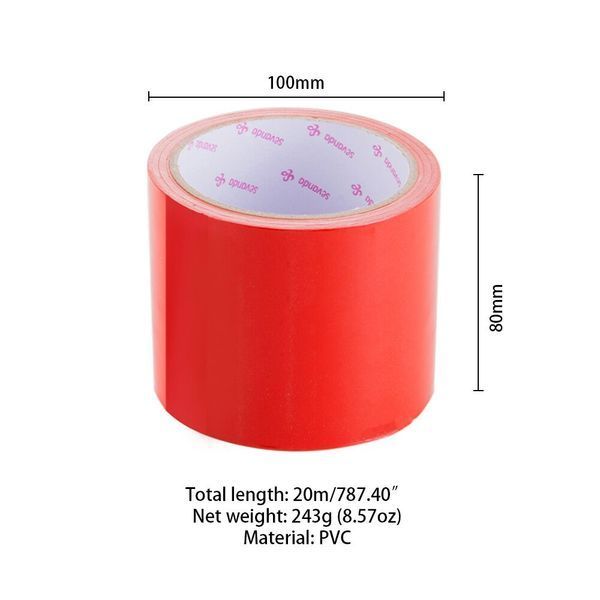 Скотч для бондажу LOCKINK SEVANDA Electrostatic Tape, червона, 16 м SX0889 фото