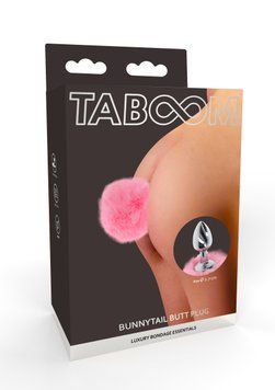Анальна пробка з кролячим хвостиком Taboom Bunnytail Buttplug, рожевий TB17138 фото