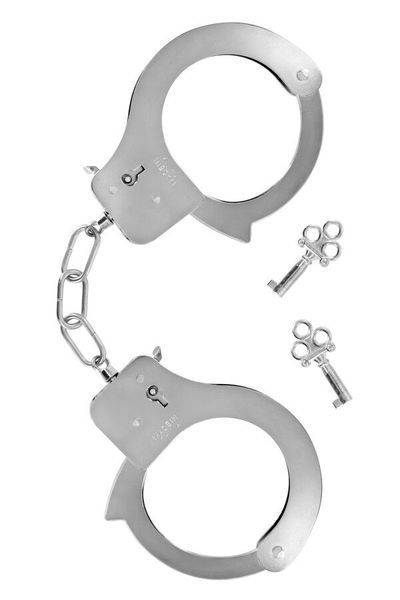 Металлические наручники Fetish Tentation Adjustable metal wrist cuffs, 2 ключа SX1090 фото