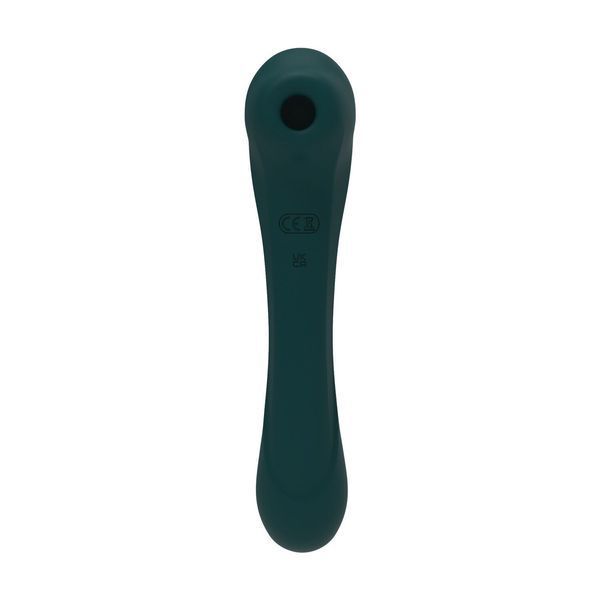 Вибратор и вакуумный клиторальный стимулятор 2-в-1 Alive Quiver Teal обновленная модель SO6018 фото
