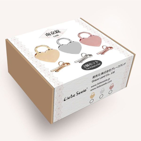 Замочок-сердечко Liebe Seele Heart Shape Padlock Gold (2 шт), універсальний SX1677 фото