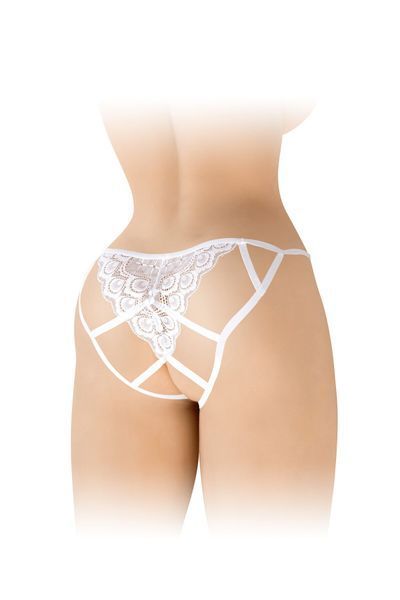 Кружевные трусики с доступом Fashion Secret Zoe White, с бантиком SX2616 фото