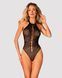 Бодістокінг з великими осередками та відкритою спиною Obsessive B119 teddy S/M/L, халтер SO7207 фото 1