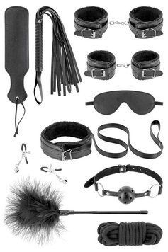 Набір для BDSM усе-в-одному Fetish Tentation SM Bondage Box in vegan leather, 10 предметів SX1092 фото