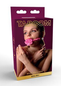 Кляп силіконовий Трояндочка Taboom Rose Ball Gag, рожевий TB17404 фото